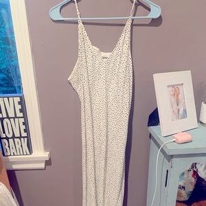 Long dress. Dalmatian print.